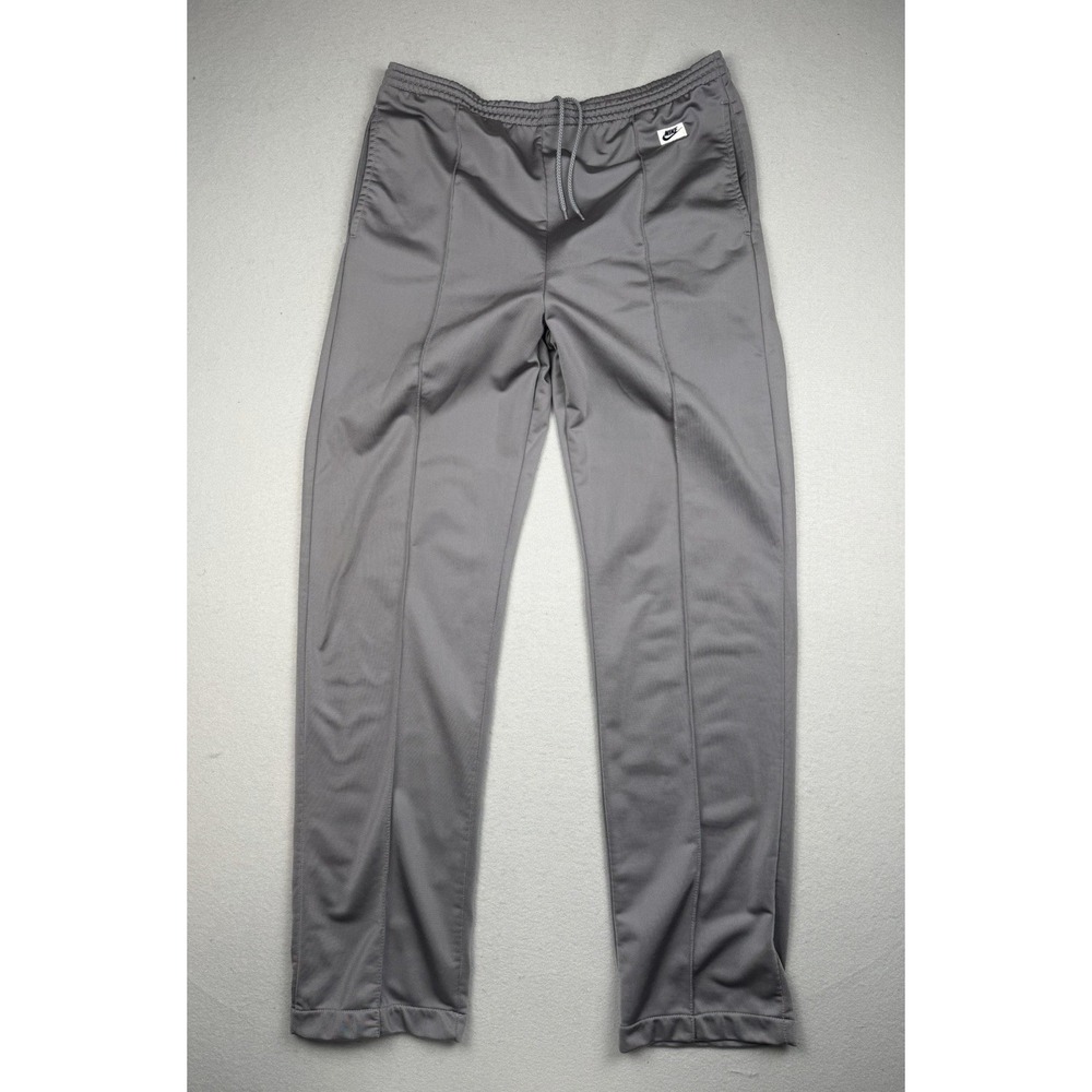 Rare Vintage NIKE Spell Out Box Logo Patch Athletic Track Pants 80s 90s Gray L
